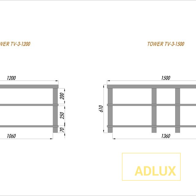 tv-table-tower-1200-1500mm-Model