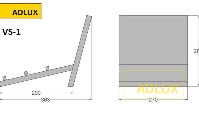 Vinyl stand VS-1 with logo